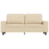 Vidaxl 2-Osobowa Sofa, Kremowa, 140 Cm, Tapicerowana Tkaniną