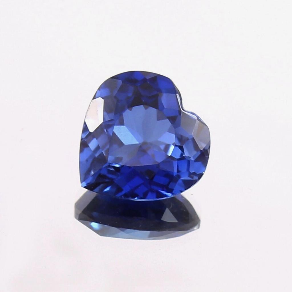 Natural Blue Sapphire Loose Gemstone Flawless Ceylon 8 ct Heart Shape September Birthday Birthstone