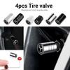 4Pc Car Metal Wheel Tire Air Valve Dust Caps Accessories for Mercedes-Benz Maybach E-Class C-Class S-Class S450 S560 S600 S680