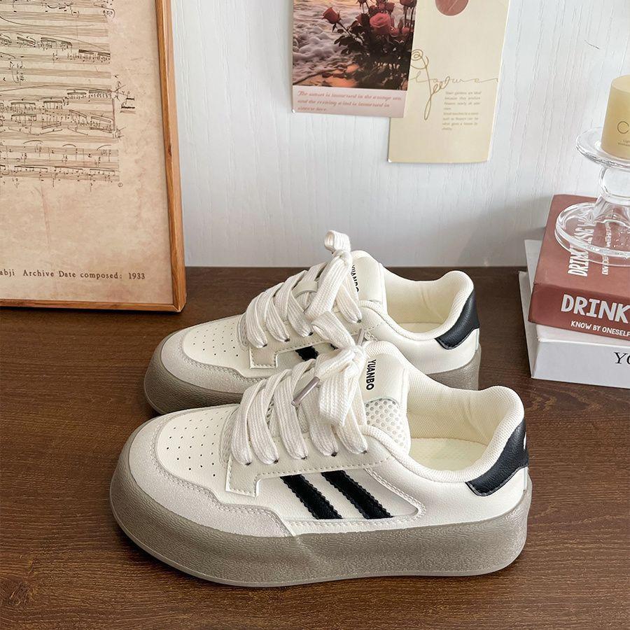 

Dexun parallel bars casual board shoes women s 2025 new niche non-collision versatile shoes thick-soled splicing retro style 35