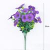 Aritificial Herbs Trinity Bouquet Flower 15 Heads Eucalyptus Leaf Pansy Bunch for Wedding Party Hotel Home Decor