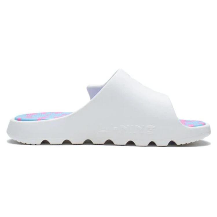 New LiNing Quiet Slide Slippers Men's White Blue ABTS003-2