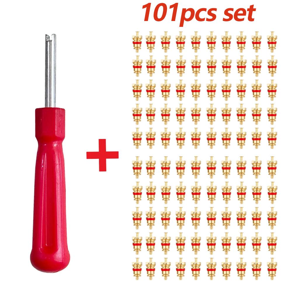 21/51/101pcs Car Motorcycle Wrench Pneumatic Extractor Automobiles For Car Tire Screwdriver Valve Core Repair Tool