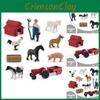 Delightful Pvc Farm Life Model With Shepherd Dog And Realistic Animal Figurines