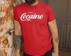 Enjoy Cocaine Parody T-Shirt - Funny Coca Cola Logo Shirt - Retro Graphic Tee