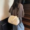 Niche Simple Casual Shoulder Bag Women's 2025 Autumn Korean Version Fashionable Foreign Style Solid Color Hand Carry Messenger Shell Bag