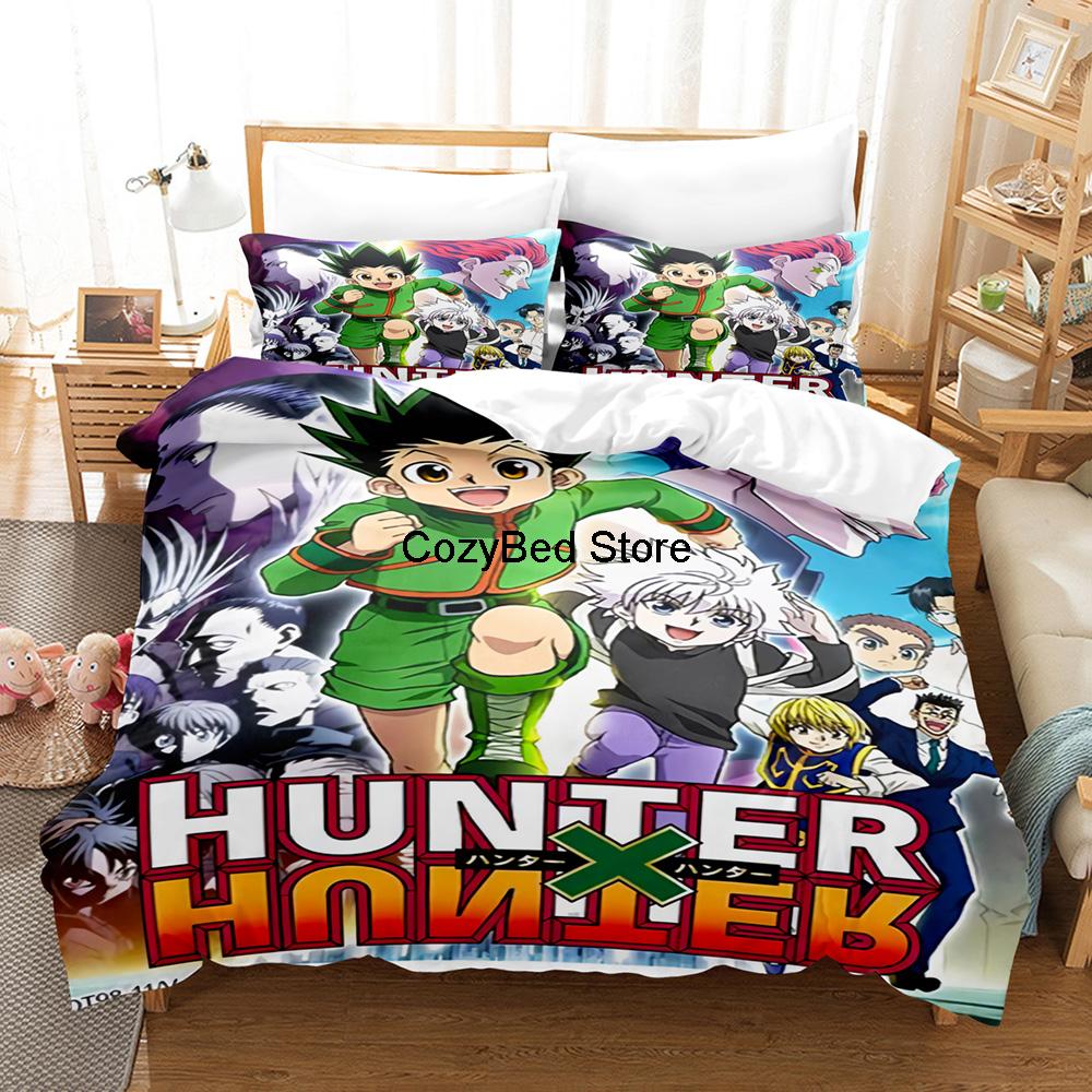 Nwe Hunter X Hunter Bedding Set Single Twin Full Queen King Size Bed Linens Aldult Kids Home Decor Duvet Cover Gift