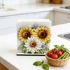Flower Napkin Holder for Table Decor, Floral Paper Towel Holder, Freestanding Napkin Dispenser for Kitchen Dinner Restaurant Bar Decoration