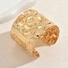 Wind Damen leichter Luxus Armreif, geometrisches Rosenblumen Galvanik Design offener Armreif hoher Sinn