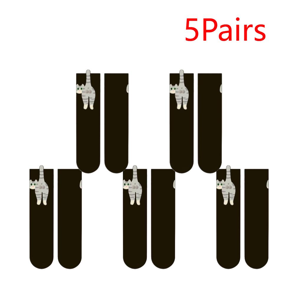 Woman Socks Kawaii Cartoon Cute 3D Dog Cat Paw Pattern Female Home Floor Sleeping Animal Crew Cotton Sock For Cats Lovers