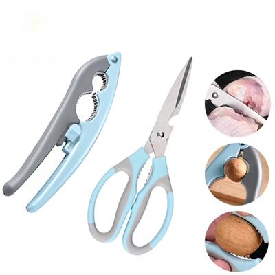 New Stainless Steel Kitchen Special Strong Chicken Bone Scissors, Thickened Walnut Clip To Open Nuts with Shell Opener