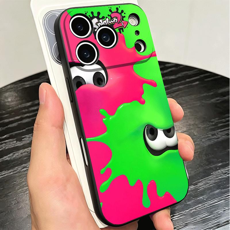 S-Splatoons Game Soft Phone Case for iPhone 16 16E 17 Air 15 Pro Max 14 Plus 13 Mini 11 12 7 Black Cover Back Shell