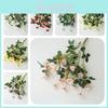 Realistic Silk Rose Bouquet For Home Decor Small Artificial Roses For Wedding Centerpieces