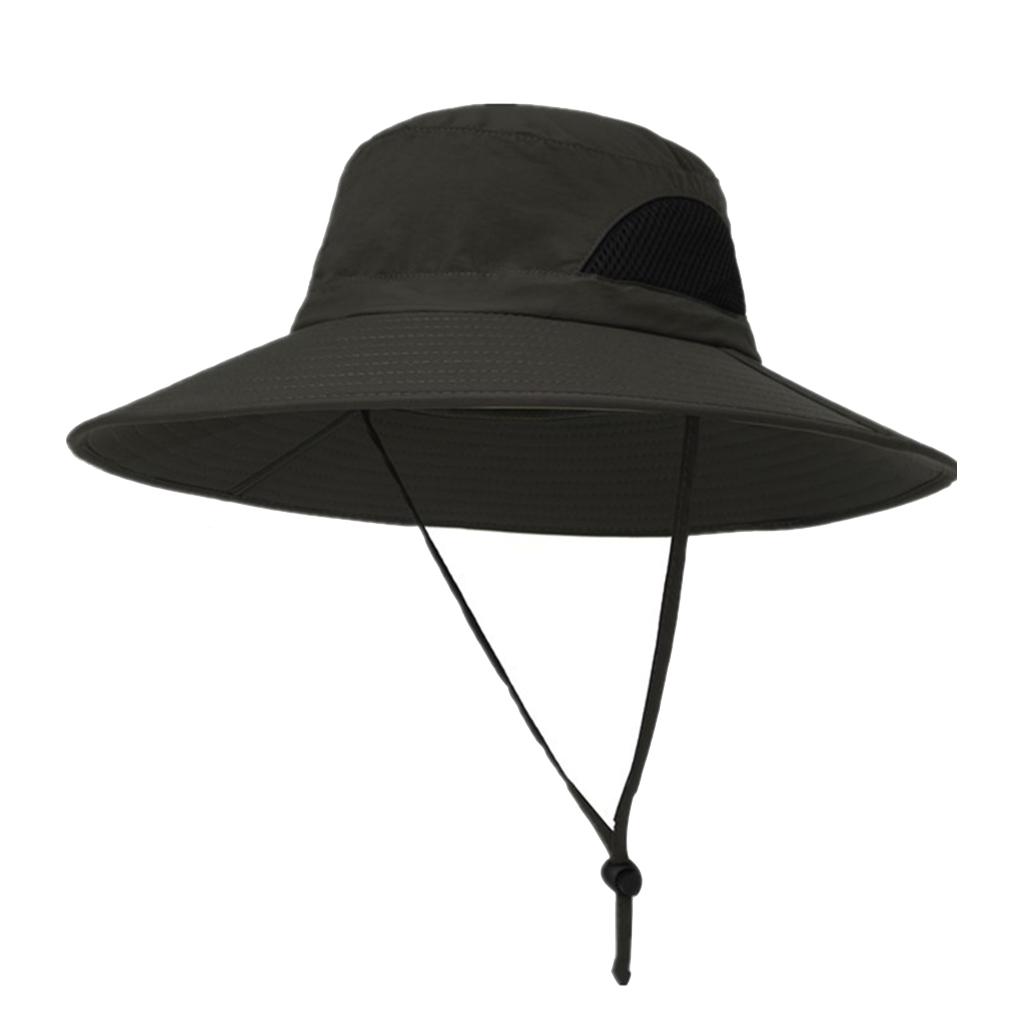 Women Mens Wide Brim Sun Hat Outdoor Hiking Travel Protection Fishing Cap