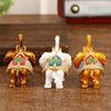 Elegant Elephant Jewelry Box With Rhinestone Decor Zinc Alloy Storage Organizer Rings Earrings In Gold White Orange