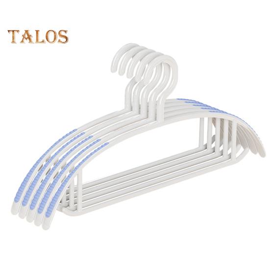 

5 шт. вешалки для одежды противоскользящая конструкция толстая большая структура отличная несущая способность защита от царапин бесшовные без деформации влажные сухие вешалки для брюк двойного назначения синий