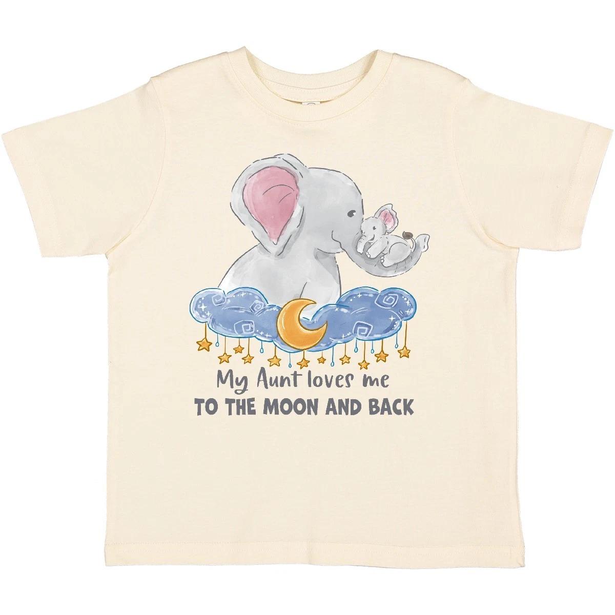 

Inktastic My Aunt Loves Me To The Moon And Back Elephant Family Toddler T-Shirt 160