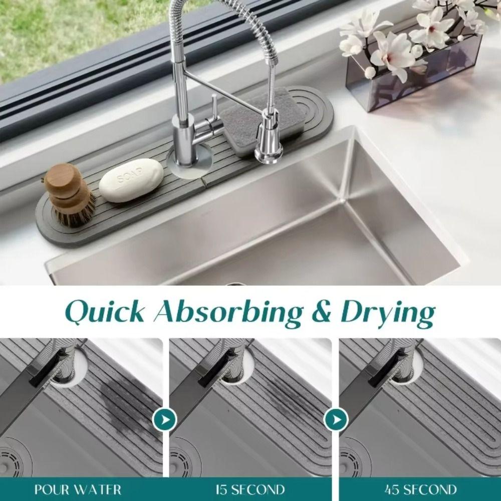 Diatom Mud Fast Drying Faucet Mat Moisture-proof Faucet Splash Guard  Bathroom Counter