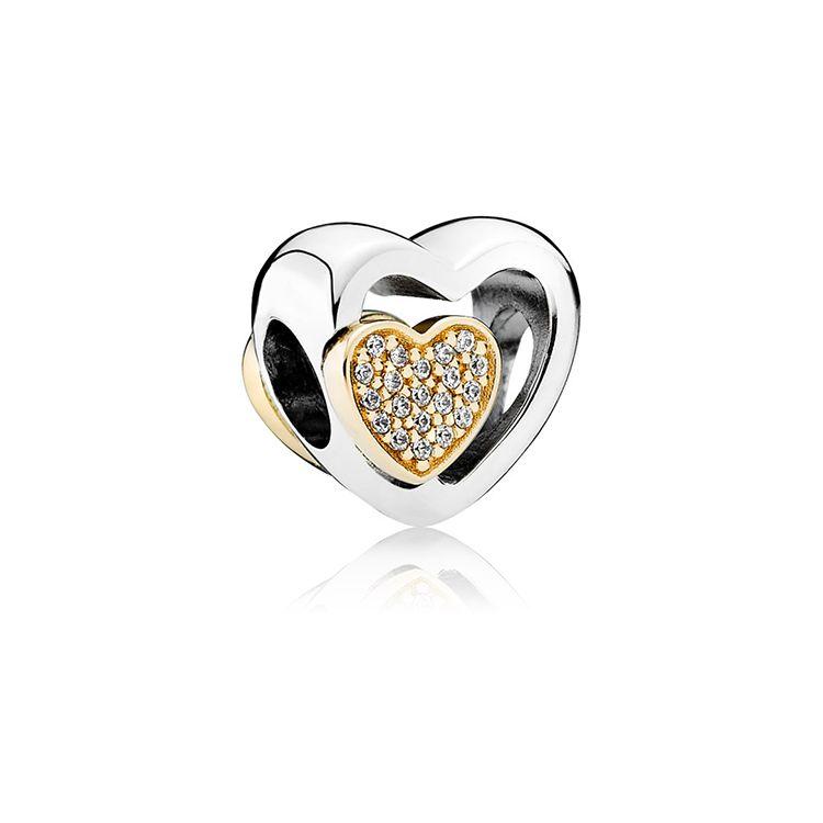 Pandora Heart Shaped Pendant Women jewelry Silver 791806CZ Box,F,Silver