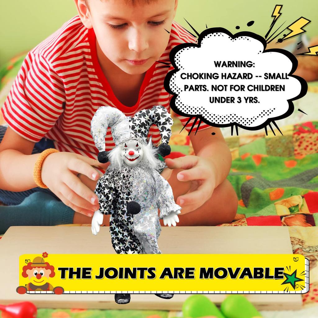 Maxyoung 9" Porcelain Clown Doll Popular Toy Gift