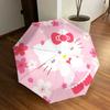 1pc Hello Kitty Cherry Blossoms Umbrella with Plastic Handle,Suitable for All Seasons Home Travel Outdoor UmbrellaSanlio586