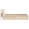 Vidaxl Bed Frame with Headboard, 90x190 Cm, Solid Pine Wood