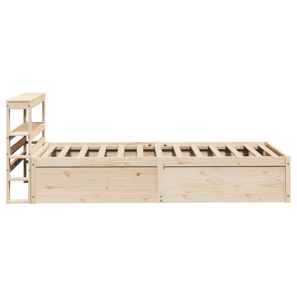 Vidaxl Bed Frame with Headboard, 90x190 Cm, Solid Pine Wood