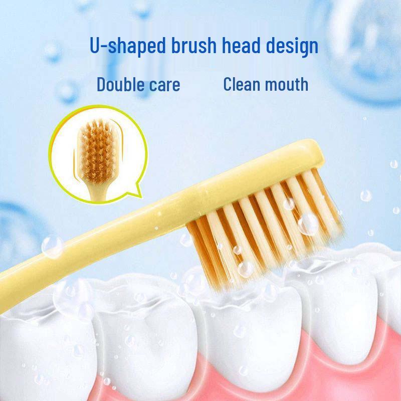 Hais Haina Adult Wide-Head Soft Bristle Toothbrush - No Shedding, Fine Bristles for Gentle Oral Cleaning