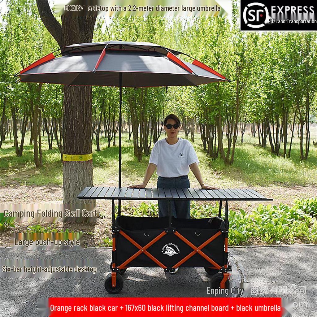 Large Folding Outdoor Trolley for Night Market & Street Stall Catering