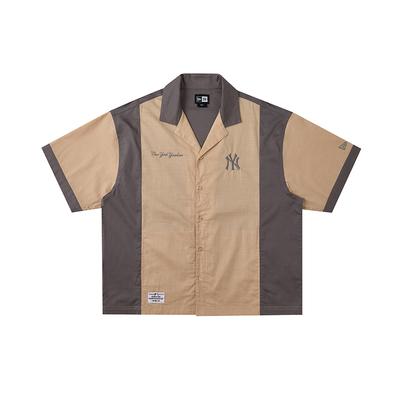 MLB New York Yankees American Vintage Color Block Loose Short Sleeve Shirt Unisex Shirts 14529215