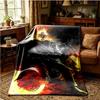 Ghost-Rider On Fire Throws Blanket Flannel Blankets Plush for Couch Bed Gifts for Men Women Travel picnic blanket Christmas fan gifts