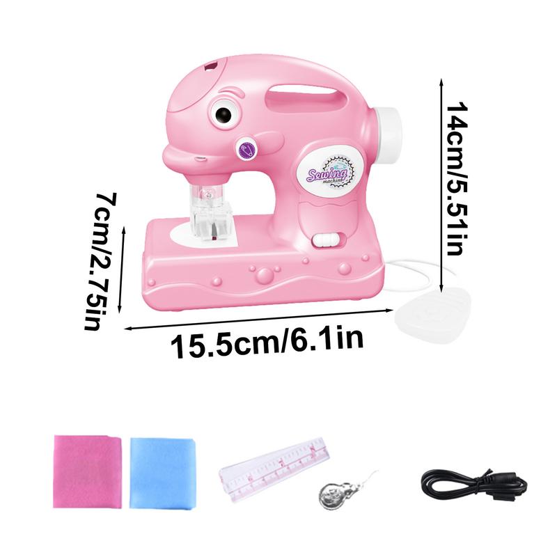 Portable Sewing Machine Travel Beginner Sewing Machines Portable Battery Powered Sewing Machine Pretend Play Arts For Kids