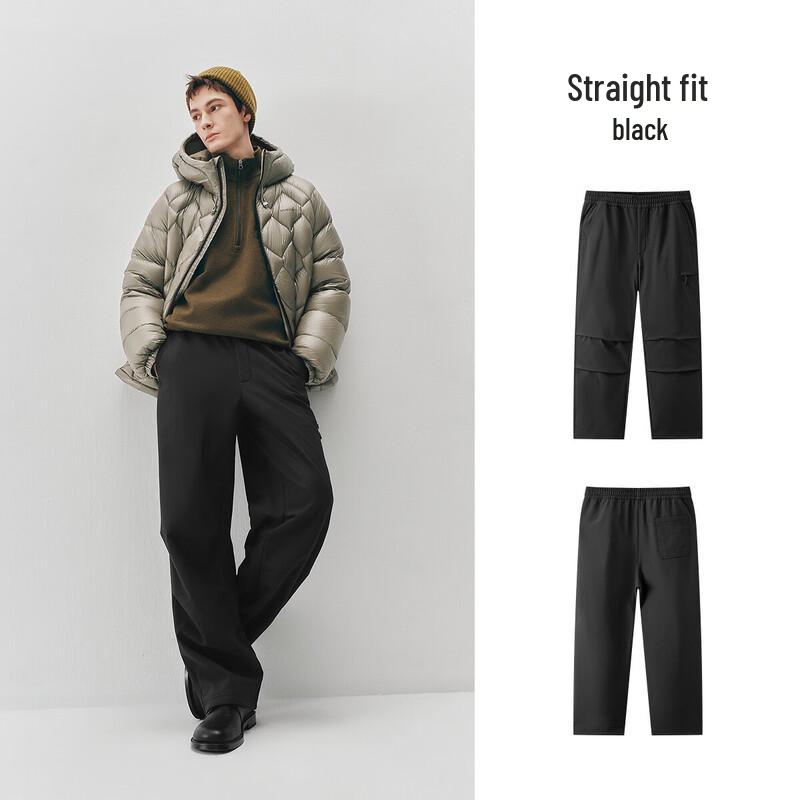 Semir Men's Winter Fleece-Lined Straight-Leg Cargo Pants