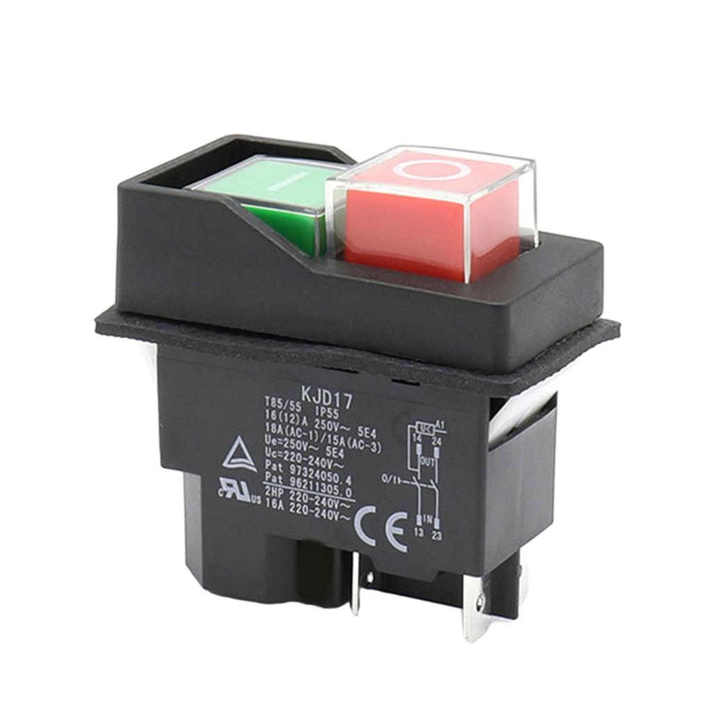 Efficient & Dependable Electromagnetic Switches Versatile Reliable Pushbutton Switches 16A 220V for Heavy duty Equipment