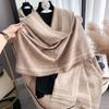 Cashew Flower Versatile Temperament Thickened Scarf Long Outer Shawl Fringed Jacquard Cape