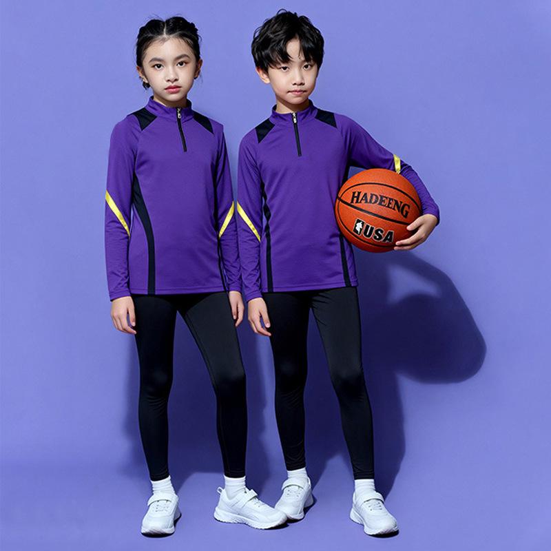 Half-Zip Long-Sleeve Sports Training Set for Adults & Kids