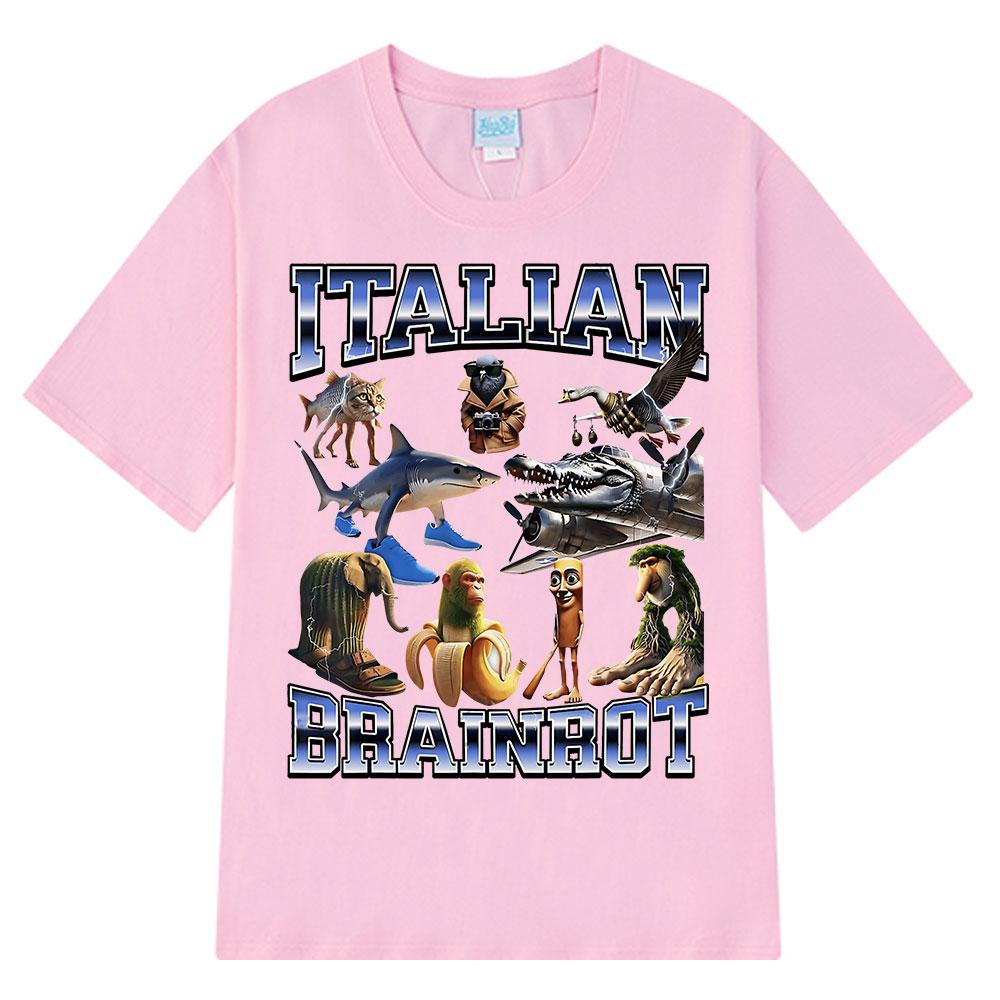 Italian Brainrot Funny Meme T-shirt Tralalero Tralala Tung Tung Tung Sahur Bombardiro Crocodilo Brr Brr Patapim Men Women Tshirt