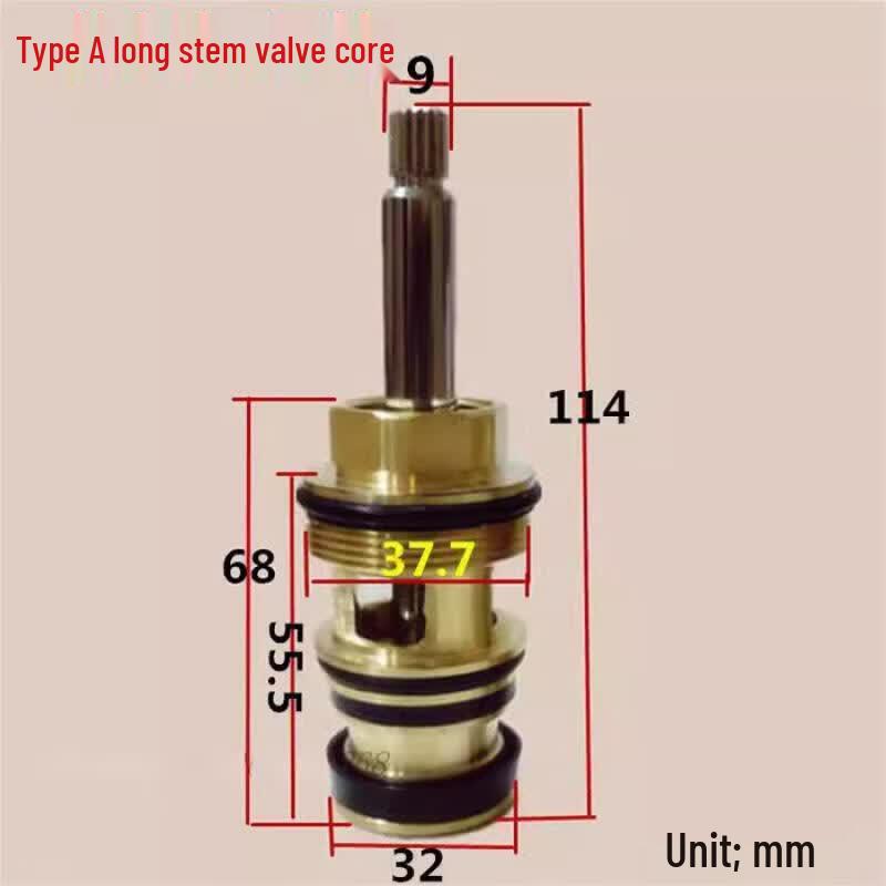 Outai Long Rod Brass Foot Flush Valve Core