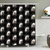 Vintage Skull Shower Curtain Gothic Halloween Decor Spooky Bathroom Set Van Gogh Art Tapestry Backdrop Wall Hanging Home Decor