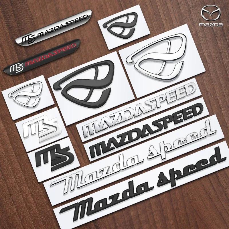 Auto Metall für MS MAZDASPEED Kühlergrill Logo Mazda 3 6 CX-3 CX-4 CX-5 CX-7 CX-9 Auto Styling 3D Emblem Schriftzug Aufkleber Kofferraum Aufkleber