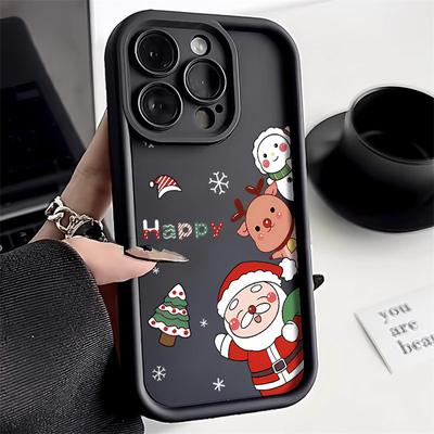 Etui na telefon świąteczny do iPhone 11 13 12 14 15 16 Pro Max XR XS Samsung A15 A55 A05 Redmi 12 13C OPPO A16 A18 A60 Reno 11 Vivo Y17S Y12 infinix note