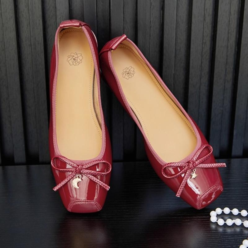 Bow Women Flats Shoes Sexy Square Toe Loafers Summer New Sandals Elegant 2025 Casual Woman Sneakers Party Brand Zapatos