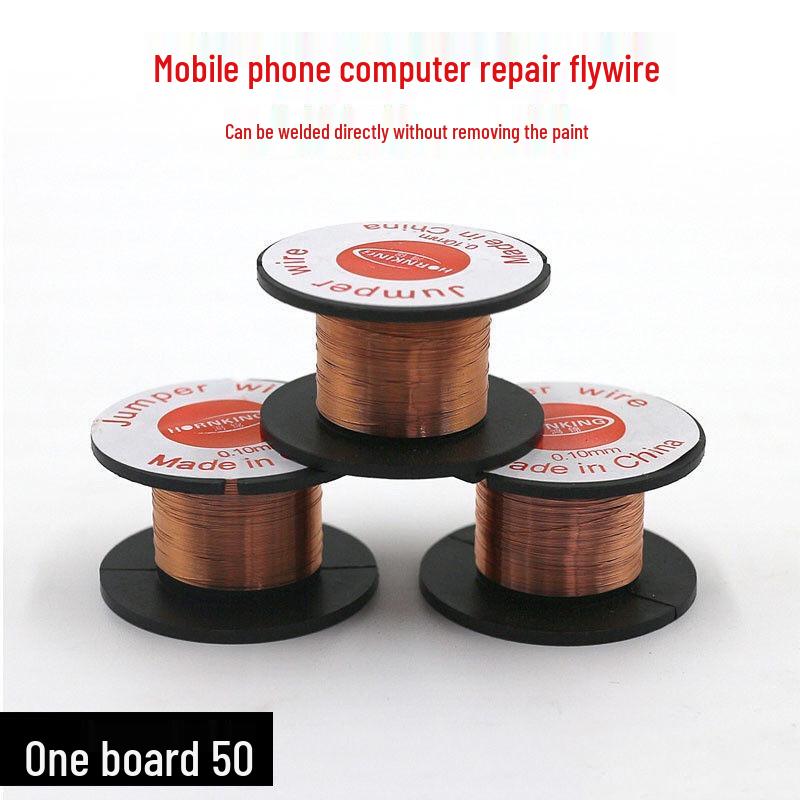 Scratch-Free Enameled Fly Wire for Mobile Circuit Board Soldering
