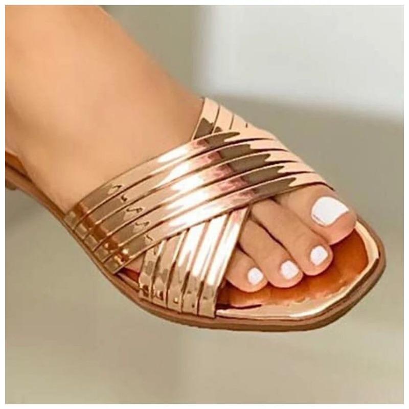 New Women's Comfortable Flat Open Toe Casual Outdoor Slide Sandals