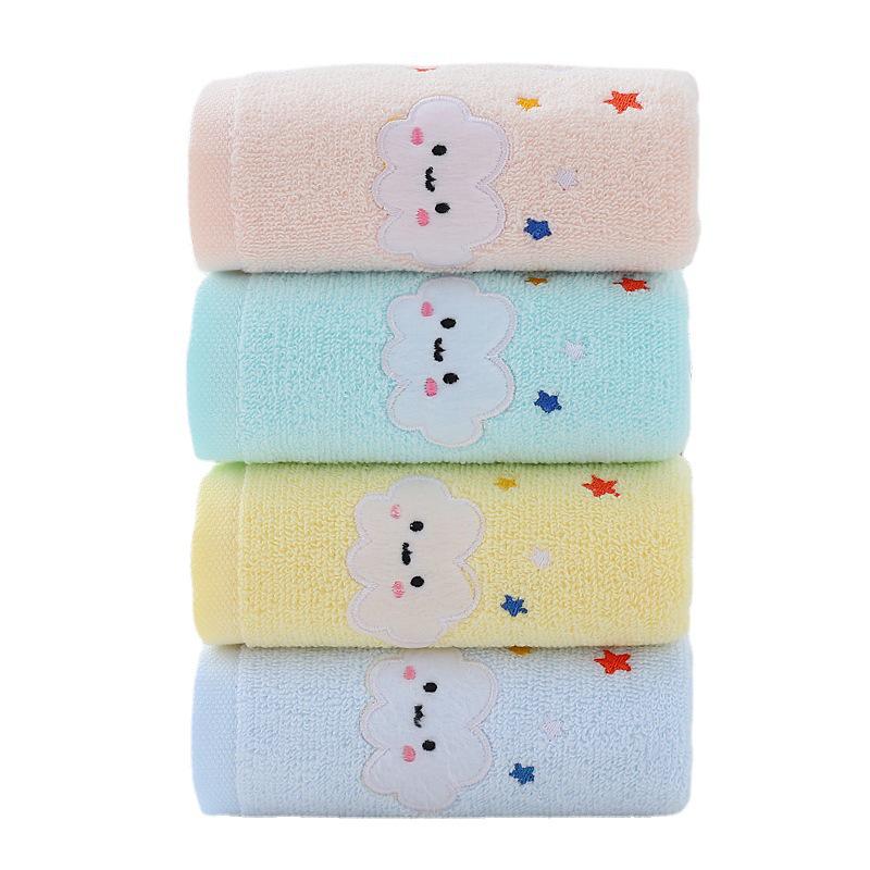Absorbent Pure Cotton Children's Face Towel - No Shedding, Soft & Durable
