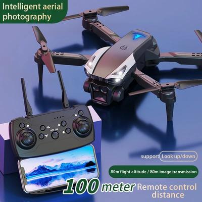 2025 Ny H18 RC Mini-drönare 4K HD Dubbelkamera Hinderundvikande Svävande Vikbar Mini RC-helikopter WIFI GPV Fyrhjuling Leksak Barnpresent