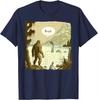 Funny Bigfoot Sasquatch Loch Ness Monster Introvert Bruh T-Shirt Women's T-shirts Fashion Pure Cotton Y2k Clothes Harajuku