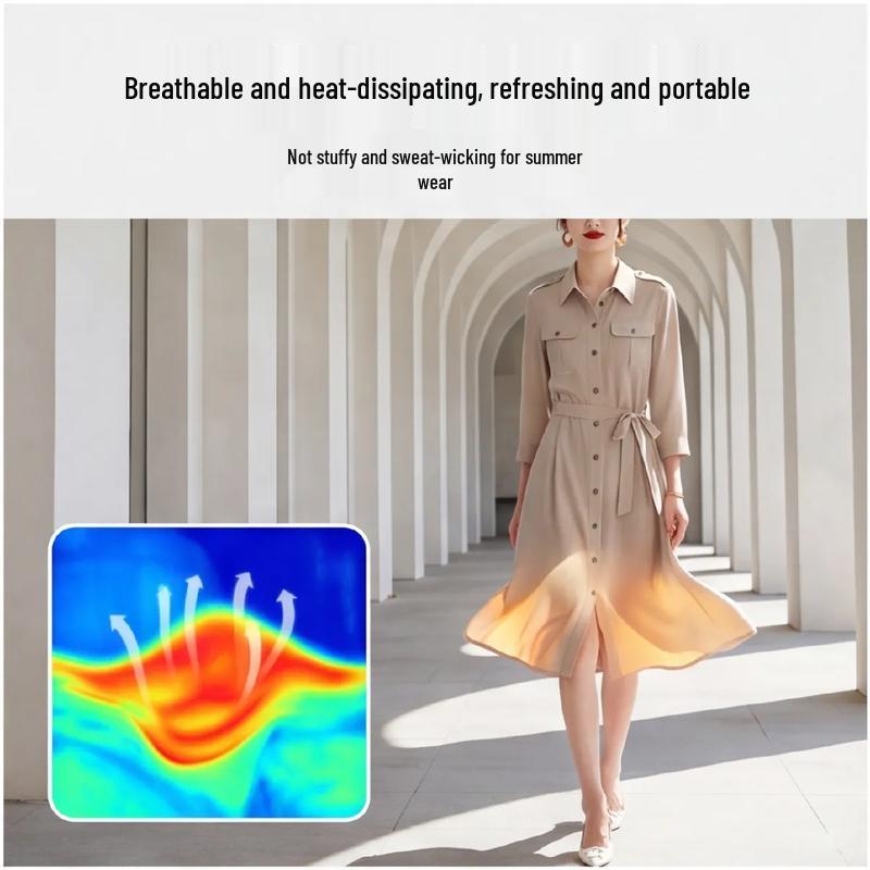 Basic House Women's 2026 Summer Silk Dress