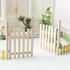 1Set Unpainted Rustic Fairy Garden Door 1/12 Scale Dollhouse Fence Mini Wooden Gate Wood Craft Scene Model Kids Pretend Play Toy