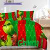 1 ST Grinch patroon Beddengoed Dekbed Set Dekbedovertrek Kussensloop Huisdecoratie Verjaardagscadeau (1 dekbedovertrek + 2 kussenslopen, zonder binnenkussen)